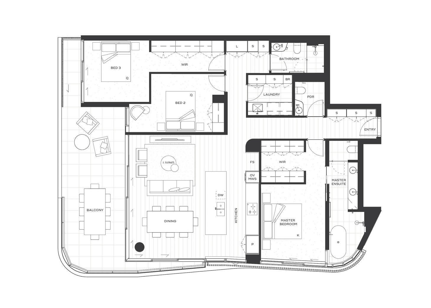 Aire 503 3 Bed Info Sheet Floor Plan Image