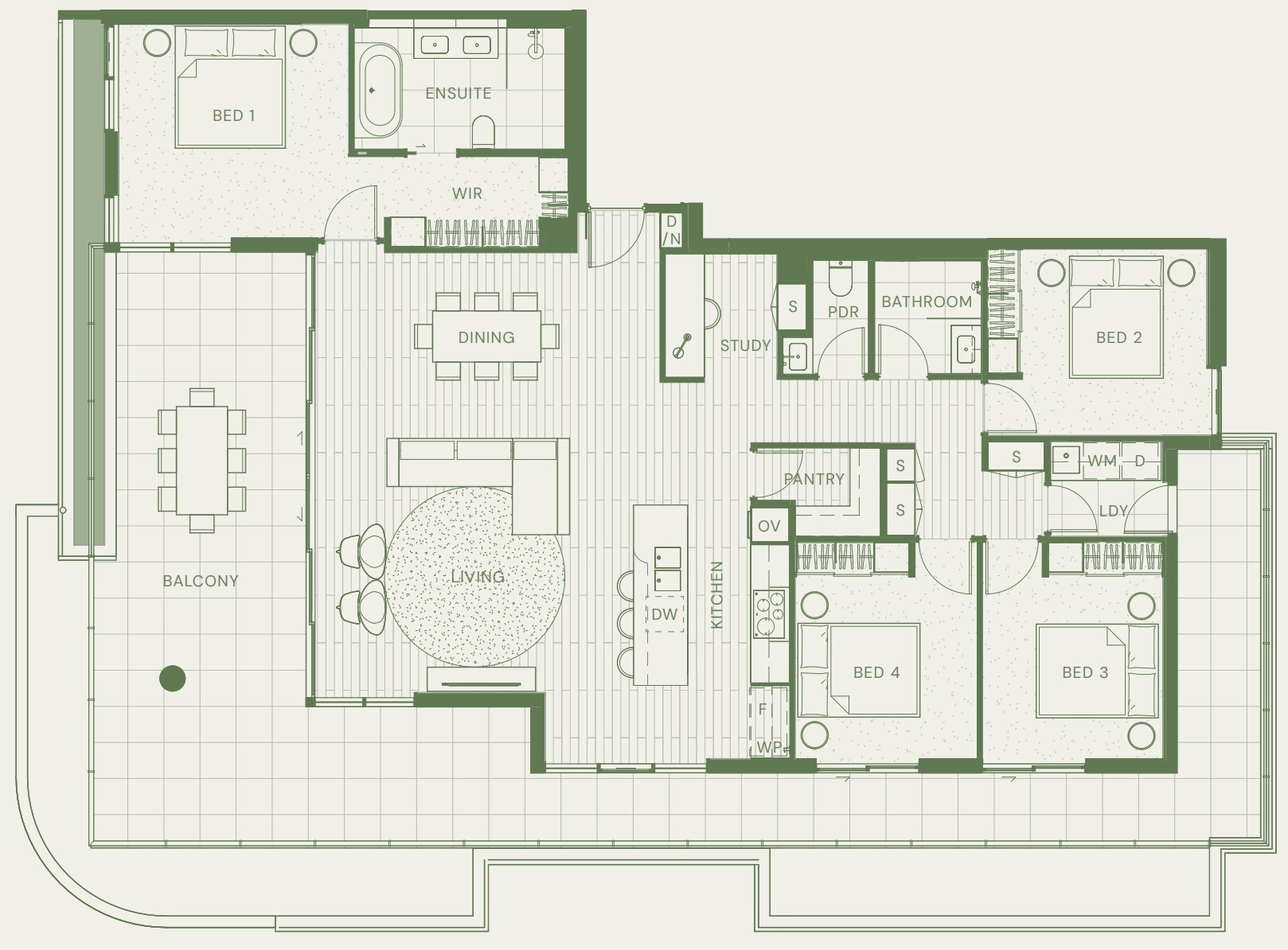 Florian Rise 4 Bed Floor Plan Info Sheet - 5502