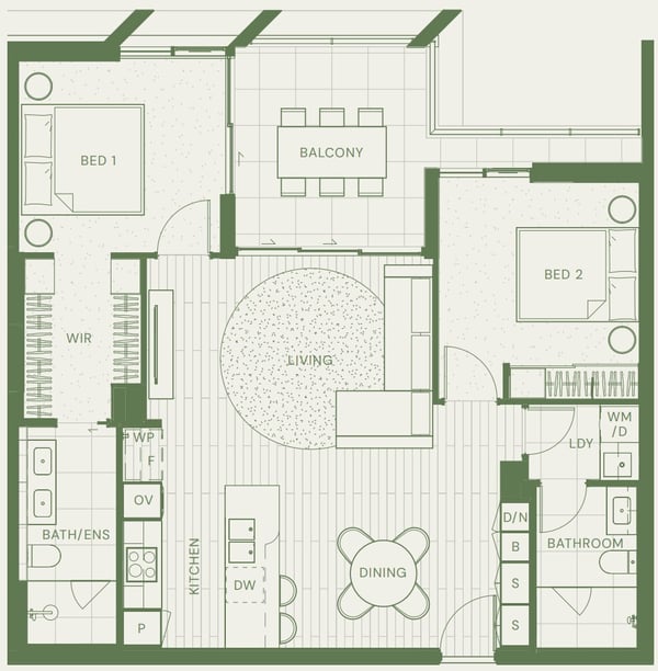 Florian Rise Plan 1208 Type 2B