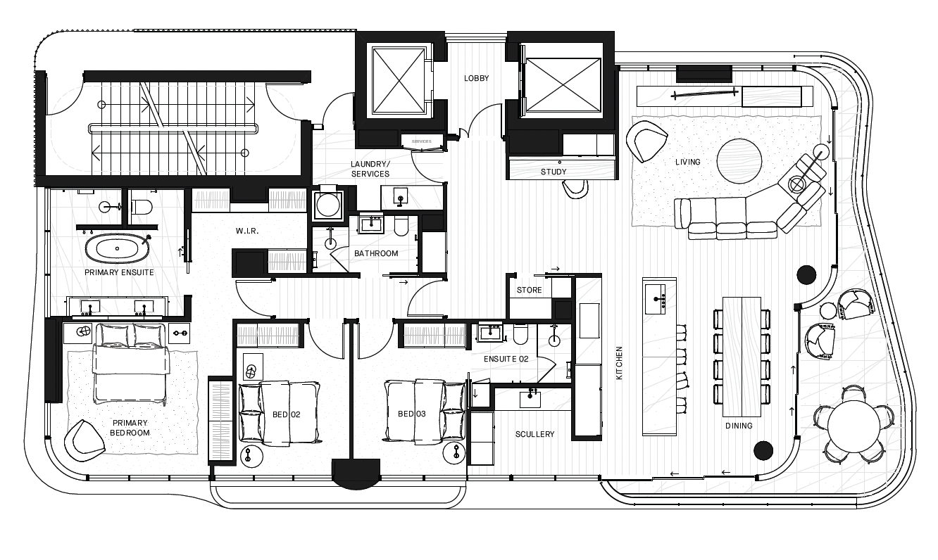 No 21 BB - Full Floor Residence Floorplan Image